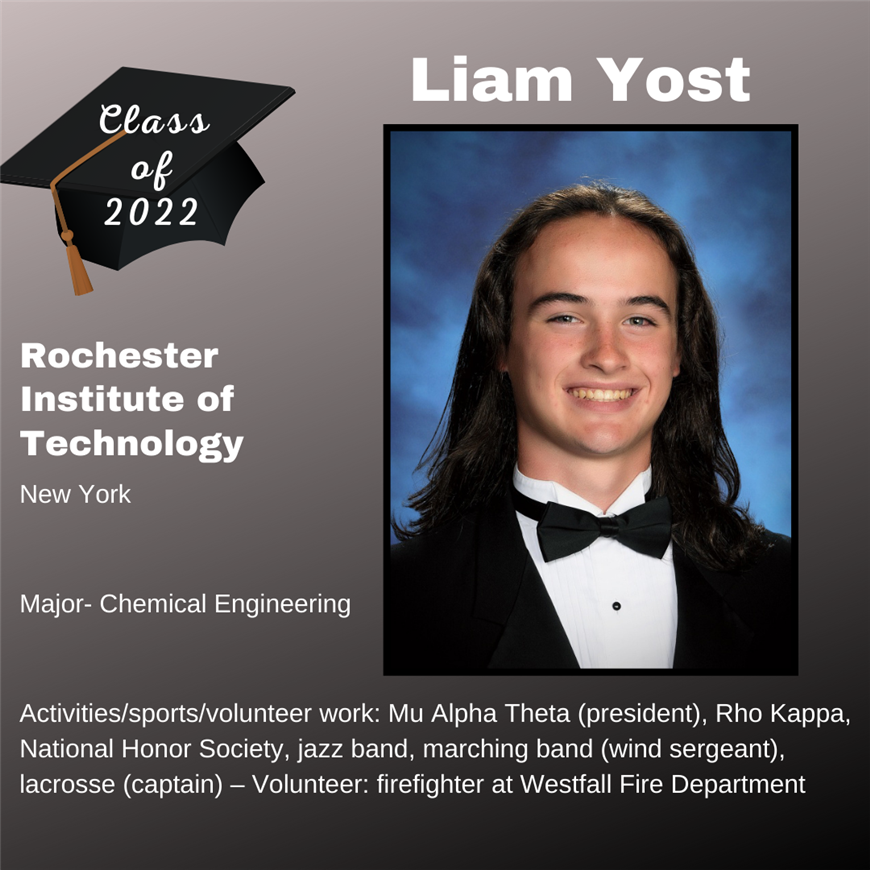 Top 25 Grad, Liam Yost